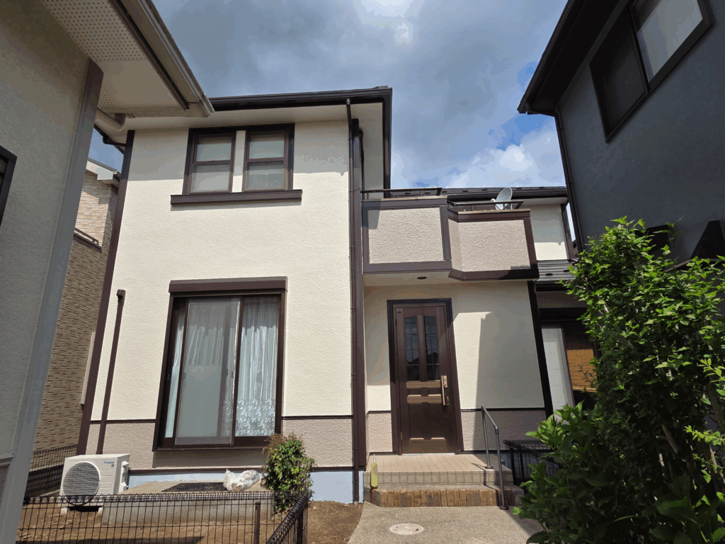 千葉市緑区 あすみが丘 M様邸 外壁、付帯部塗装工事・屋根カバー工法の施工後