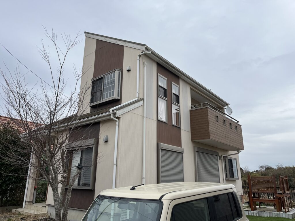 大網白里市ながた野 T様邸 外壁、付帯部塗装工事・屋根カバー工法の施工前