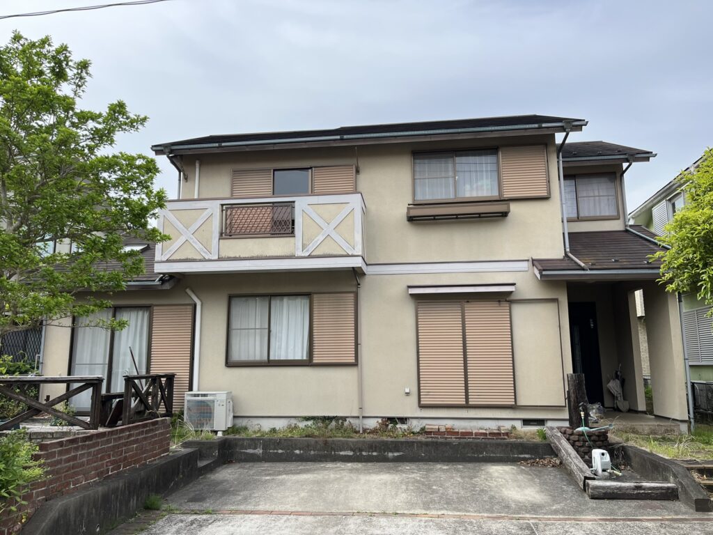 大網白里市みずほ台 H様邸 外壁、屋根、付帯部塗装工事・棟板金交換工事の施工前
