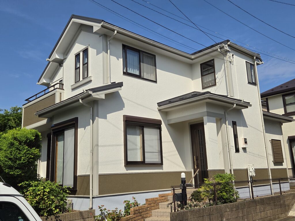 千葉市　緑区あすみが丘　O様邸　外壁、付帯部塗装工事・屋根カバー工法