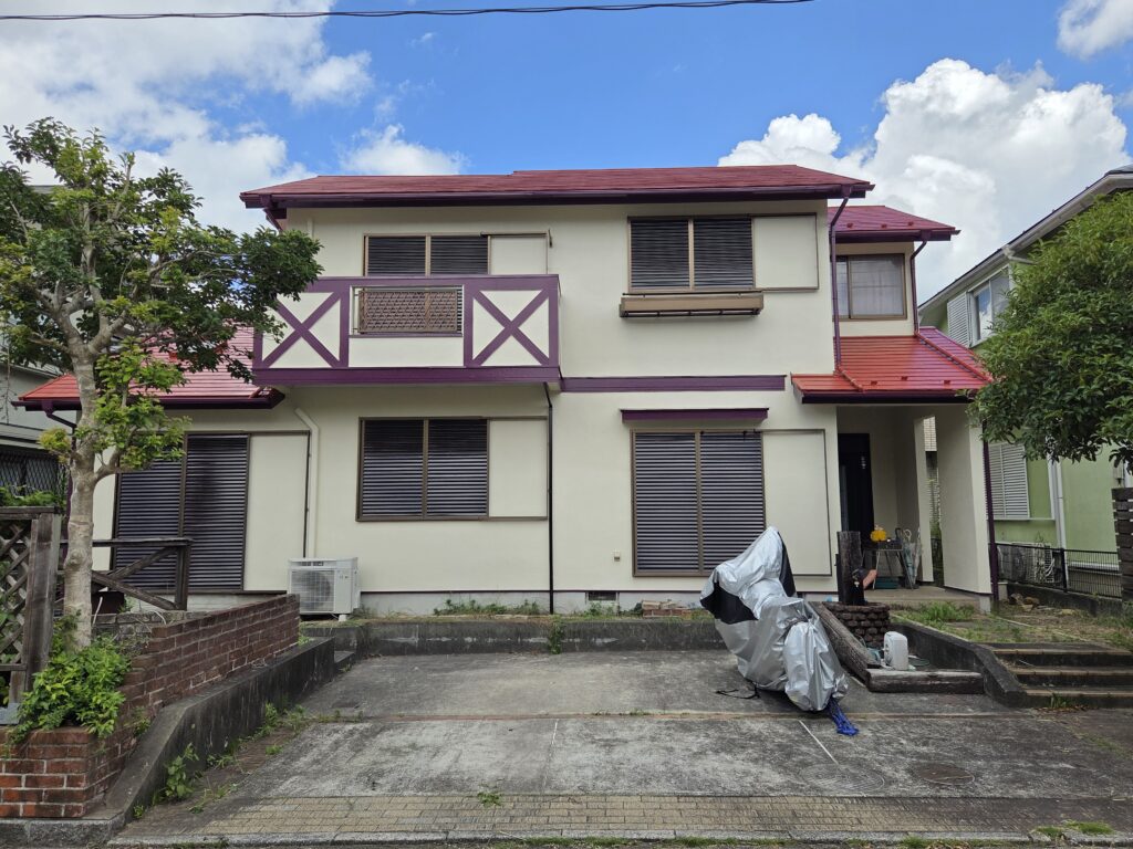 大網白里市　みずほ台　H様邸　外壁、屋根、付帯部塗装工事・棟板金交換工事