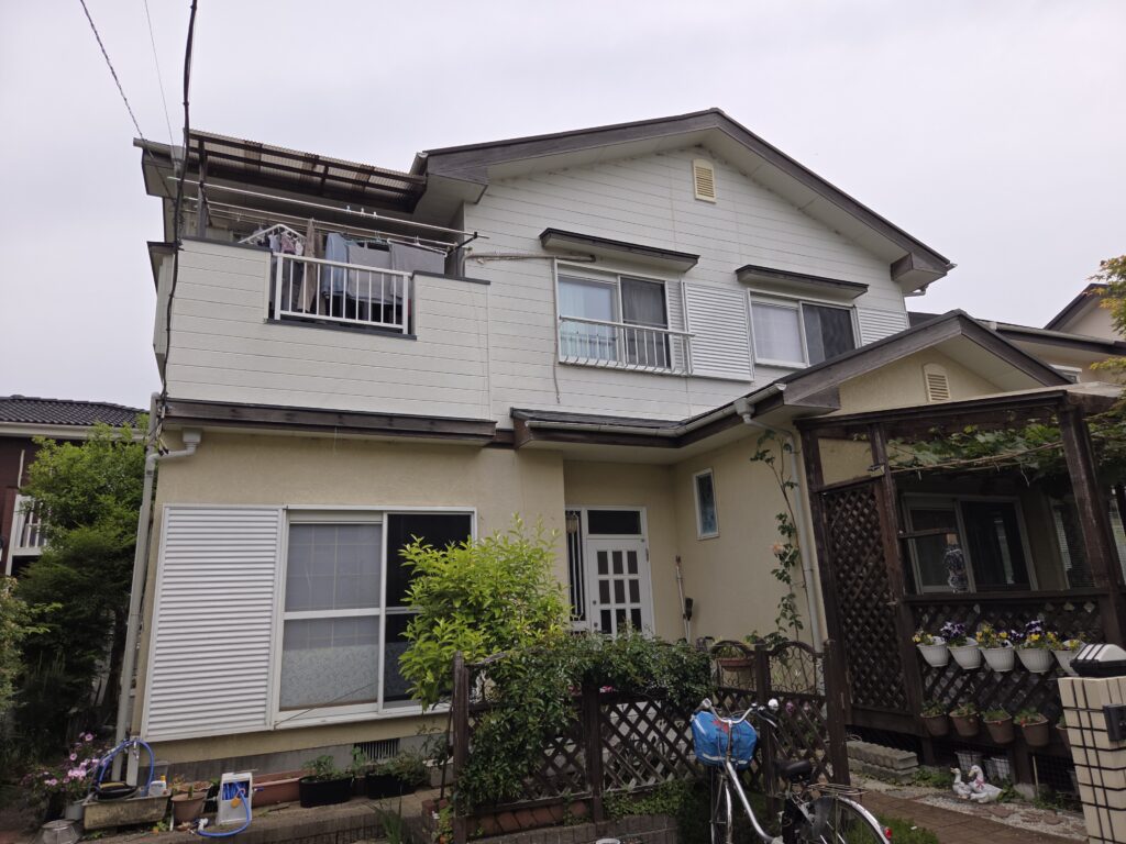 茂原市緑ヶ丘 　T様邸　外壁、付帯部塗装工事・屋根カバー工法