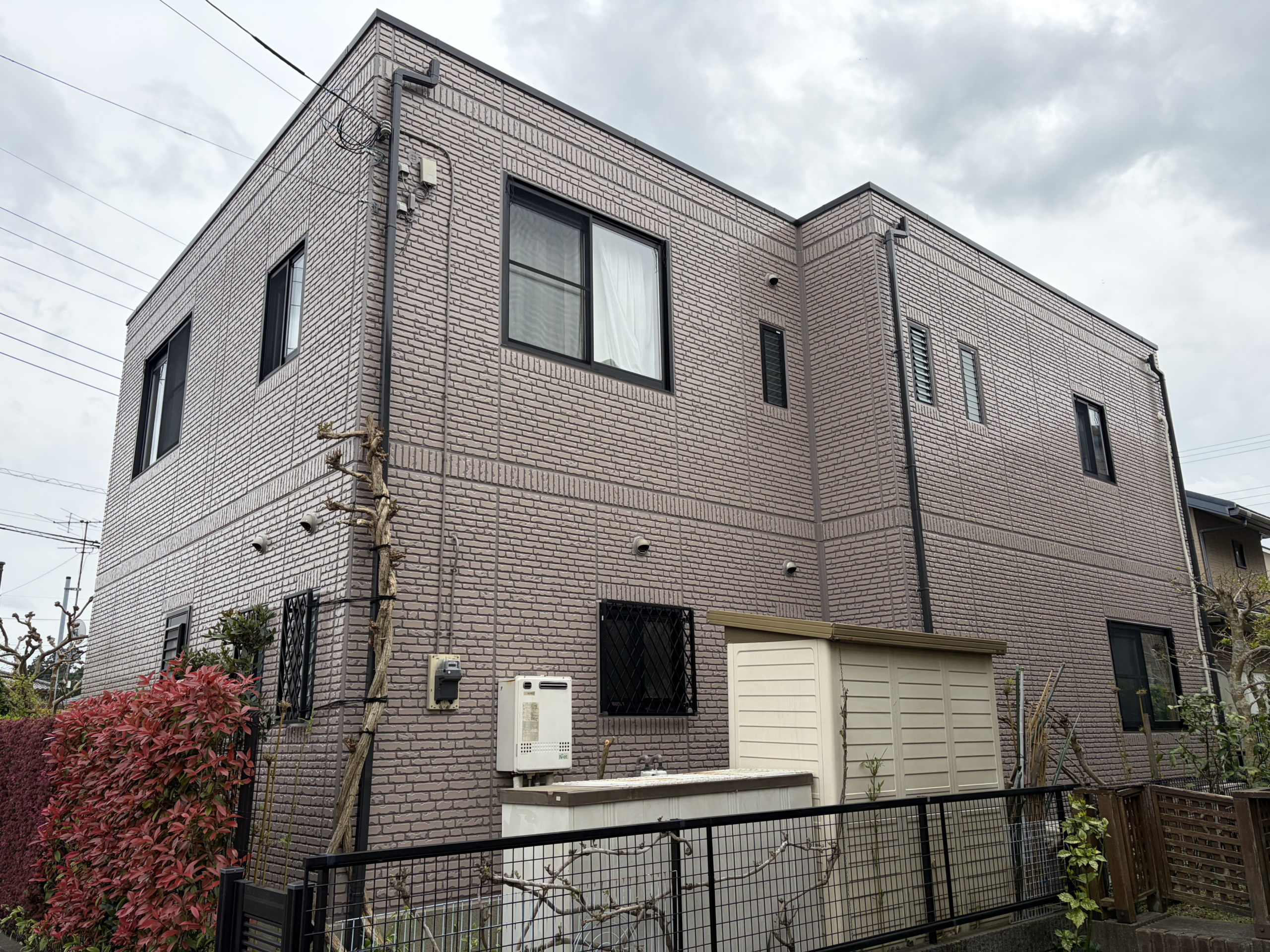大網白里市　みどりが丘　H様邸　外壁、他塗装工事(ダブルトーン仕上げ)